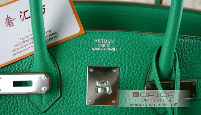 エルメスバーキンコピーミントグリーン トゴ シルバー金具 he472